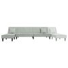 vidaXL Divano Letto a L Grigio Chiaro 255x140x70 cm in Velluto