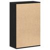 vidaXL Libreria Rovere Nero 50x25x80 cm in Legno Multistrato
