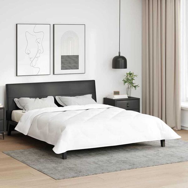 vidaXL Trapunte & Duvet Bianco 240 x 260 cm Microfibra