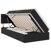 vidaXL Letto con contenitore LED e materasso Nero 90 x 190 cm Velluto