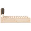 vidaXL Letto con Testiera Rivestita Talpa 120 x 200 cm Pino massello