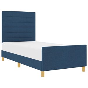 vidaXL Struttura del letto con testiera Blu 100 x 200 cm Tessuto