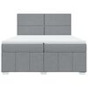 vidaXL Giroletto a Molle con Materasso Grigio Chiaro 200x200cm Tessuto