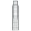 vidaXL Cesti Gabbioni ad Arco 10 pz 400x50x180/200 cm Ferro Zincato