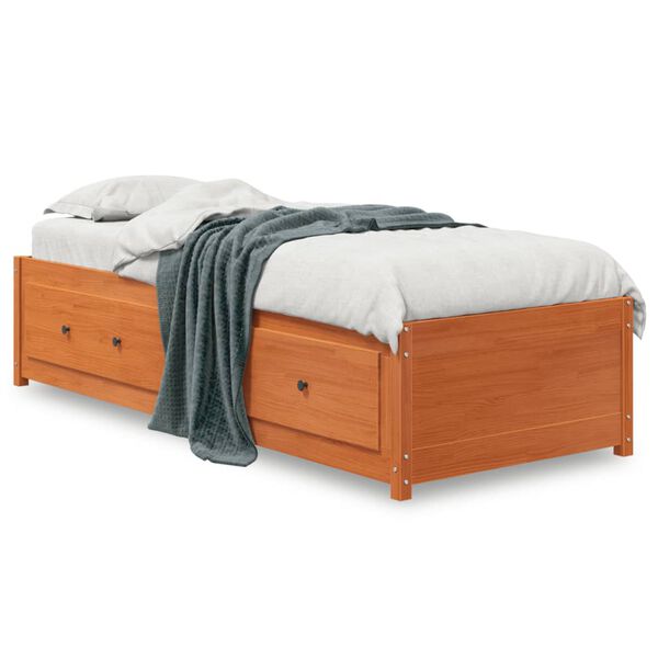vidaXL Dormeuse senza Materasso Marrone Cera 90x190 cm Legno di Pino