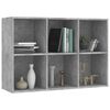 vidaXL Libreria/Credenza Grigio Cemento 66x30x98 cm Legno Multistrato