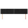 vidaXL Testiera ad Orecchio Nera 203x16x78/88 cm in Velluto