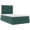 vidaXL Letto con contenitore e LED Verde Scuro 120 x 200 cm Velluto