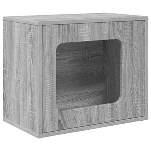 vidaXL Casa per Gatti Grigio Sonoma 51 x 30 x 42,5 cm