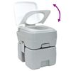 vidaXL Toilette da Campeggio Grigio e Bianco 41,5 x 36,5 x 42 cm
