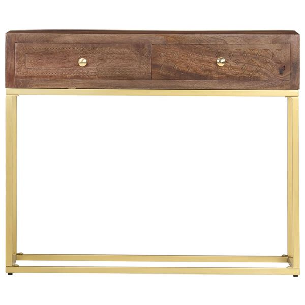 vidaXL Tavolo Consolle 90x30x75 cm in Legno Massello di Mango