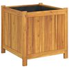 vidaXL Fioriera Giardino con Rivestimento 50x50x50 cm Massello Acacia