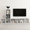 vidaXL Set Mobili Porta TV 3 pz Bianco in Legno Multistrato