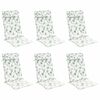 vidaXL Cuscini Sedia Schienale Alto 6 pz Motivo Foglie Tessuto Oxford