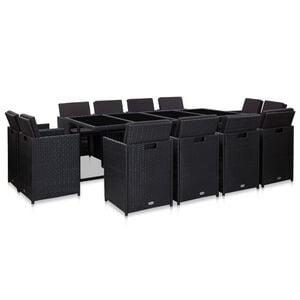 vidaXL Set da Pranzo da Giardino 5 pz con Cuscini Beige in Polyrattan