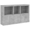 vidaXL Credenza con Luci LED Grigio Cemento 162x37x100 cm