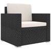 vidaXL Set Divani da Giardino 11 pz con Cuscini in Polyrattan Nero