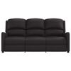 vidaXL Poltrona Massaggiante Reclinabile a 3 Posti Nera in Similpelle