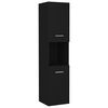 vidaXL Set Mobili da Bagno Nero in Legno Multistrato