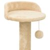 vidaXL Albero per Gatti con Pali Tiragraffi in Sisal Beige 120 cm