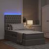 vidaXL Letto con contenitore e LED Talpa 90 x 190 cm Poliestere