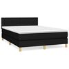 vidaXL Giroletto a Molle con Materasso Nero 140x190 cm in Tessuto
