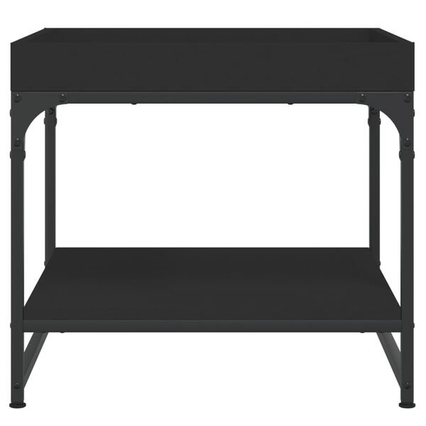 vidaXL Tavolino da Salotto Nero 49,5x49,5x45 cm in Legno Multistrato