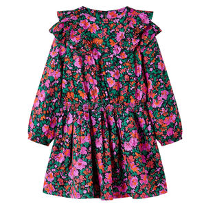 vidaXL Abito da Bambina a Maniche Lunghe Fucsia 92
