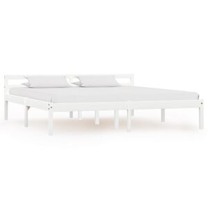 vidaXL Giroletto senza Materasso Bianco 160x200 cm in Legno di Pino