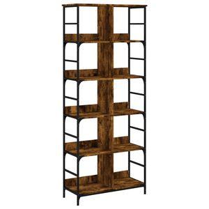 vidaXL Libreria Rovere Fumo 78,5x33x188,5 cm in Legno Multistrato