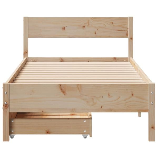 vidaXL Letto senza Materasso 90x190 cm in Legno Massello di Pino