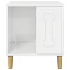 vidaXL Cuccia per cani Bianco Lucido 44 x 42 x 49 cm Legno multistrato