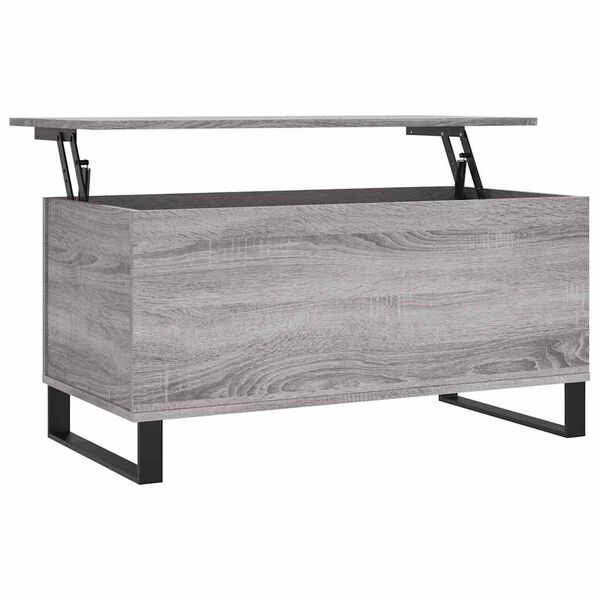 vidaXL Tavolino Salotto Grigio Sonoma 90x44,5x45 cm Legno Multistrato
