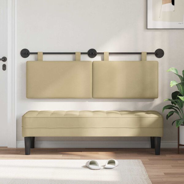 vidaXL Testata appesa Tinta unita Grigio Verde Chiaro 150 x 55 x 5 cm