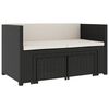 vidaXL Set Divani da Giardino 5 pz con Cuscini in Polyrattan Nero