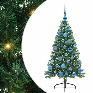 vidaXL Albero di Natale artificiale con luci integrate Verde 120 cm