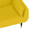 vidaXL Divano Letto a 2 Posti con 2 Cuscini Giallo in Velluto