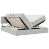 vidaXL Letto con contenitore LED e materasso Grigio Chiaro