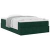 vidaXL Pouf Letto con Materasso Verde Scuro 120x190 cm Velluto