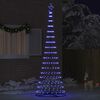 vidaXL Albero di Natale LED con 355 LED Blu 184.5 cm Metallo