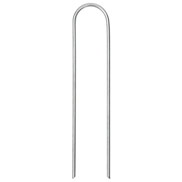 vidaXL Picchetti da Terra a Forma di U 25pz 15x3,5 cm Acciaio Zincato