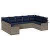 vidaXL Set Divano da Giardino 9 pz Grigio polyrattan