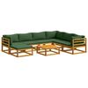 vidaXL Set di divani 8 pz Naturale Legno di Acacia Massello