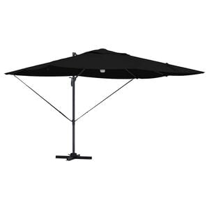 vidaXL Ombrellone Nero 351 x 250 x 253 cm Poliestere e Alluminio