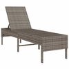 vidaXL Lettino Prendisole con Cuscino Grigio 55x200x44cm in Polyrattan