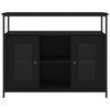 vidaXL Credenza Nera 100x35x80 cm in Legno Multistrato