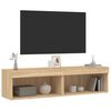vidaXL Mobili TV con Luci LED 2pz Rovere Sonoma 60x30x30 cm