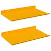 vidaXL Mensola sospesa 2 pcs Giallo senape 30 x 18 x 2,5 cm Acciaio
