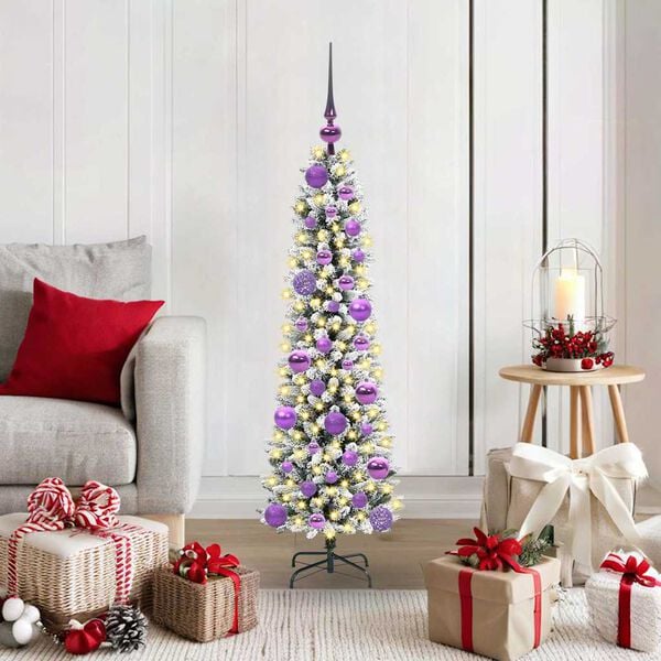 vidaXL Albero di Natale artificiale con 150 LED Bianco 120 cm