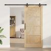 vidaXL Porta scorrevole ORKDAL Marrone 93 x 211 cm Pino massello